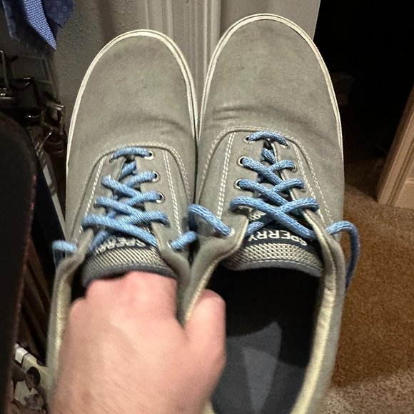 Sperry Boat Sneakers - Size 13 Gray - Picture 1 of 3